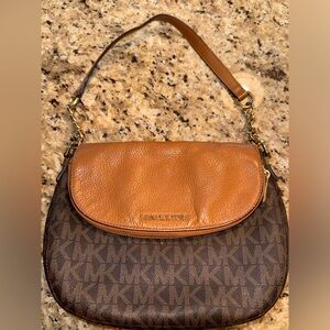 Michael Kors Brown & Tan Shoulder Purse - Okay Condition.
